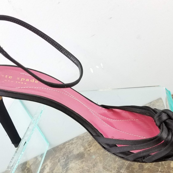 Kate Spade Italy Black Slingback High Heels 10 - Picture 3 of 8